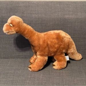 Vintage 1980 R. Dakin Co Brown Brontosaurus Dinosaur Plush Little Foot